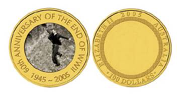 Позолоченная монета из сплава вольфрама